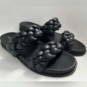Banana Republic Black Braided Sandals Size 8.5